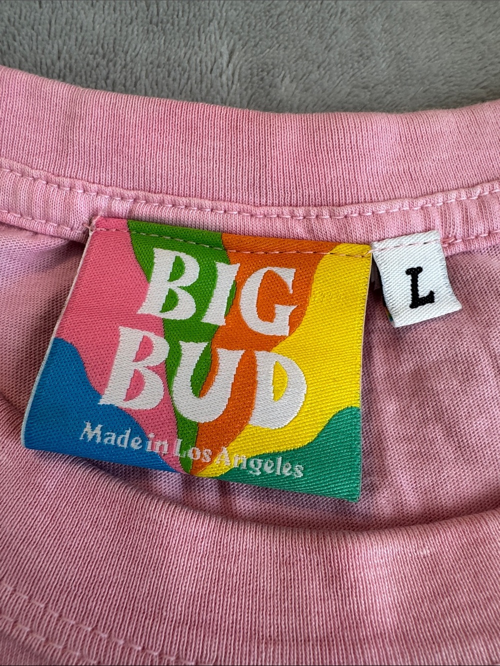 NWOT Big Bud Press Lemon Paint Stamped Tee Size Large - Picture 7 of 10